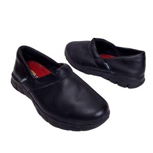 Skechers Work‎ Slip On Shoes Women 9 Relax Fit Slip Resistant Memory Foam Black